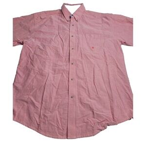 Twenty X Short Sleeve Button‎ Down Shirt Heathered Red/Pink Men's XL